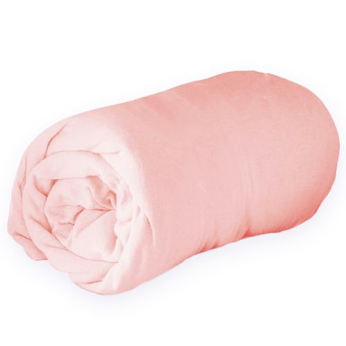 Drap Housse Jersey 140 X 190 Cm Rose Dragée