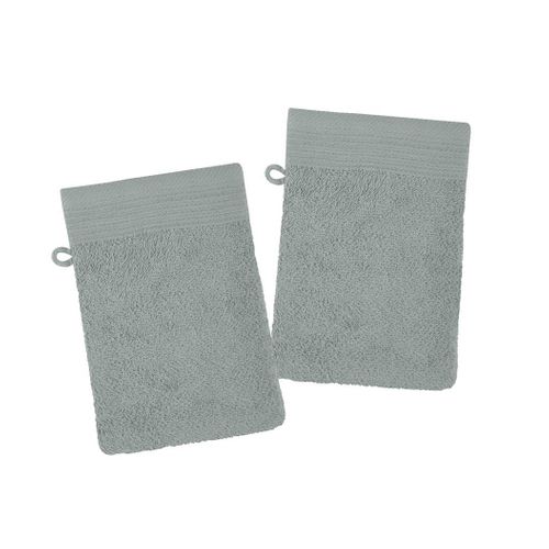 Lot De 2 Gants De Toilette 15 X 21 Cm Lilas Amande