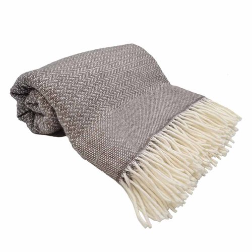 Plaid Caiolo Taupe 130 X 170 Cm Marron