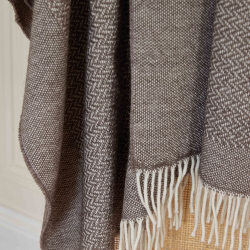 Plaid Caiolo Taupe 130 X 170 Cm Marron