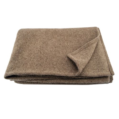 Couverture Chaude 240x260 Marron Taupe En Laine