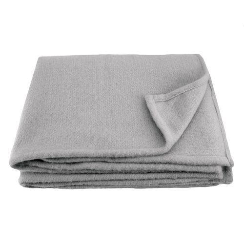 Couverture Laine Naturelle - 240x260 Cm - Gris Souris
