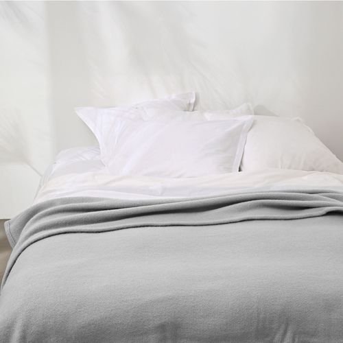Couverture Laine Naturelle - 220x240 Cm - Gris Souris