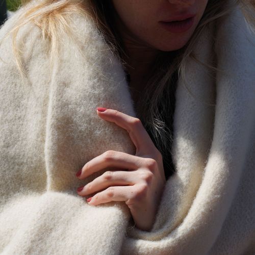 Couverture Laine Naturelle - 220x240 Cm - Naturel