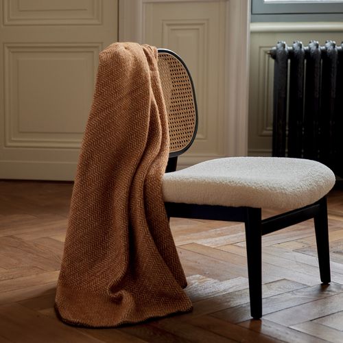 Plaid Uzes Terre Brûlée 150 X 200 Cm Marron