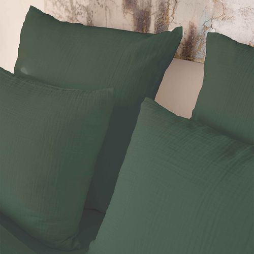 Taie Cassis Argile 65 X 65 Cm Vert Foncé