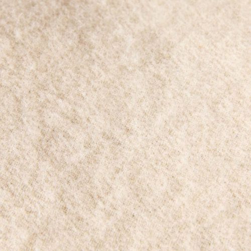 Couverture Pure Laine Naturel 240 X 260 Cm Beige