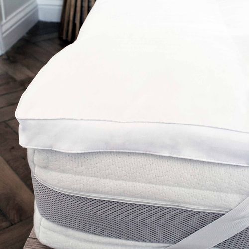 Surmatelas Microfibre Satin 200 X 200 Cm Blanc