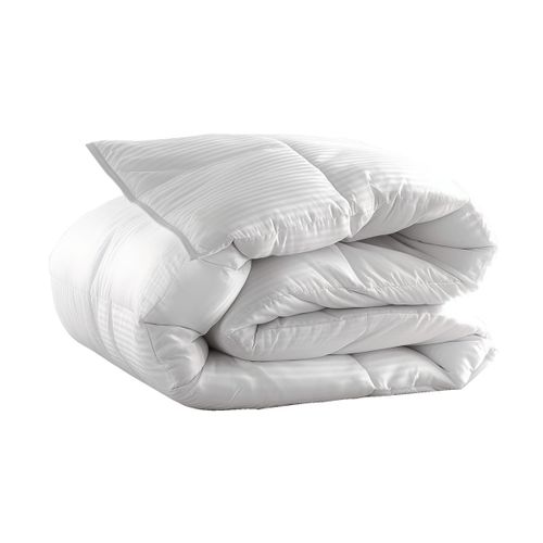 Couette Satin Rayé - Legere 200 X 200 Cm Blanc