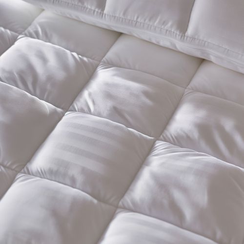 Couette Satin Rayé - Legere 200 X 200 Cm Blanc