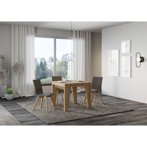 Table Carrée En Bois De Chêne Massif Leny 90 Cm