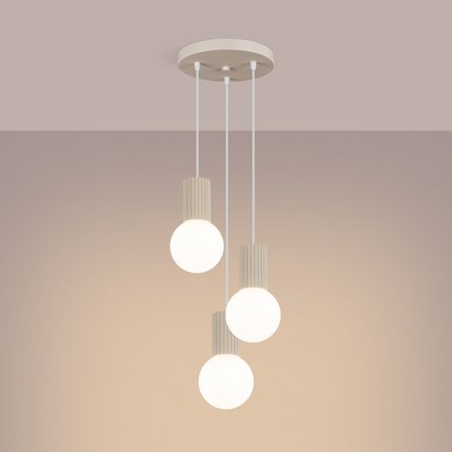 Lampe Suspendue Orbis 3p Beige