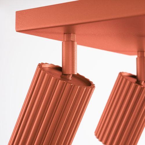 Plafonnier Onyx 4 Rouge Ocre