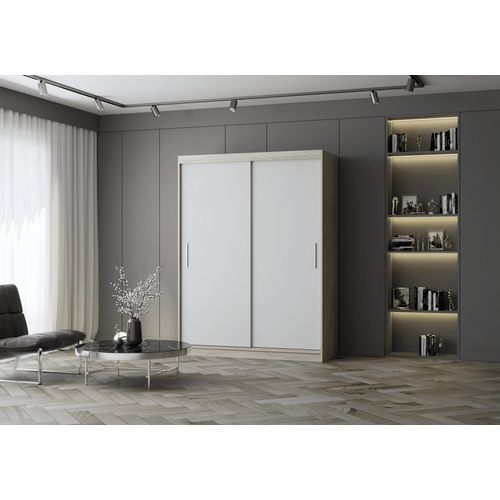 Armoire Elsinore 150 Cm - Chêne - Blanc