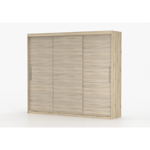 Armoire Eolia 250 Cm - Effet Bois - Chêne