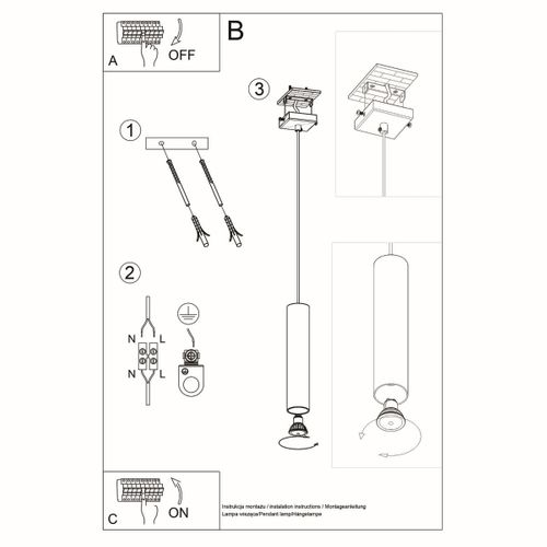 Lampe Suspendue Luminis 1 Blanc