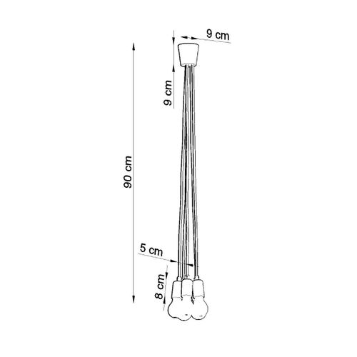 Lampe Suspendue Dione 5 Gris