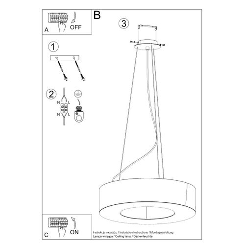 Lustre Muscida Slim 50 Blanc