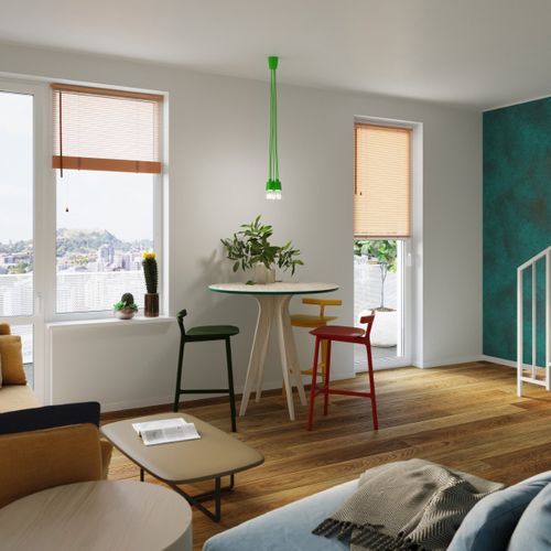 Lampe Suspendue Dione 1 Vert