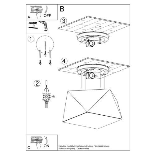 Plafonnier Hexastar 25 Blanc