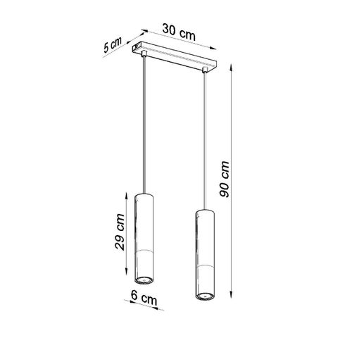 Lampe Suspendue Luminous 2 Noir-doré