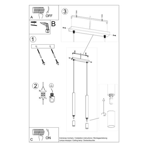 Lampe Suspendue Ziva 2 Blanc