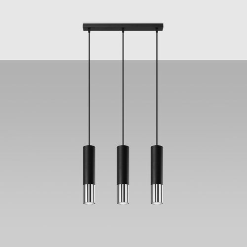 Lampe Suspendue Luminous 3l Noir-chrome