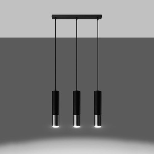 Lampe Suspendue Luminous 3l Noir-chrome