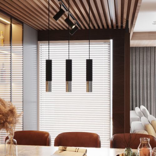 Lampe Suspendue Luminous 3l Noir-chrome