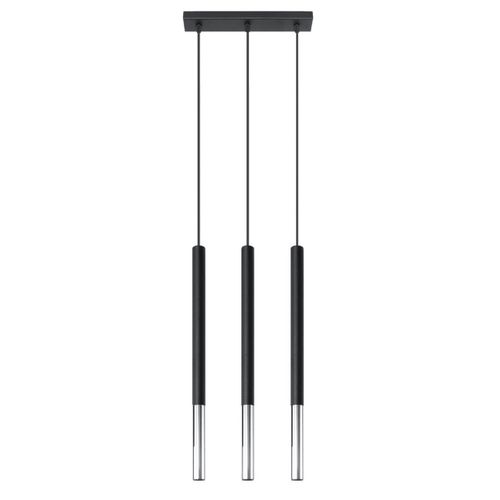 Lampe Suspendue Mizar 3l Noir-chrome