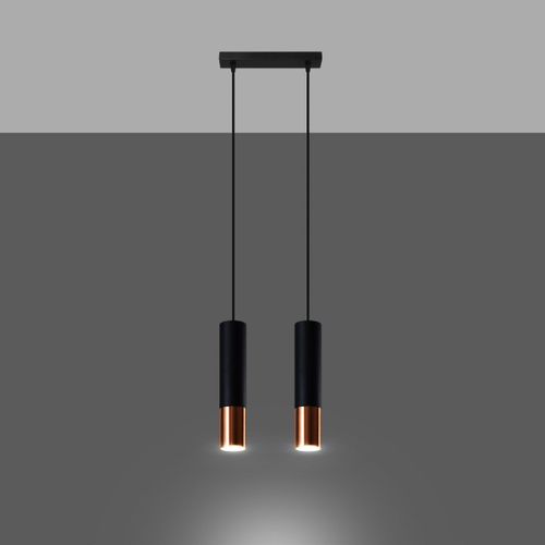 Lampe Suspendue Luminous 2 Noir-cuivre