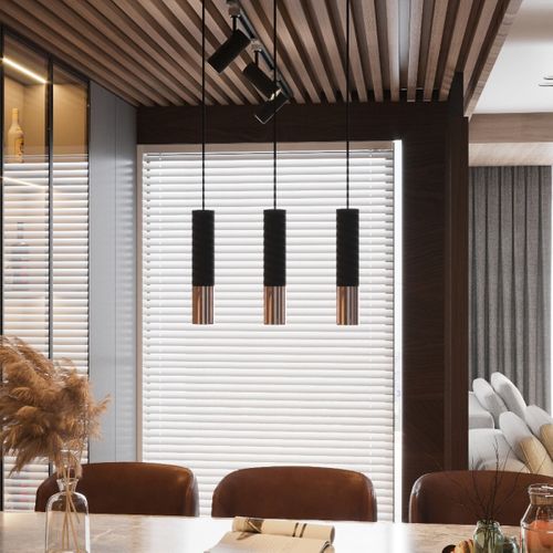 Lampe Suspendue Luminous 2 Noir-cuivre