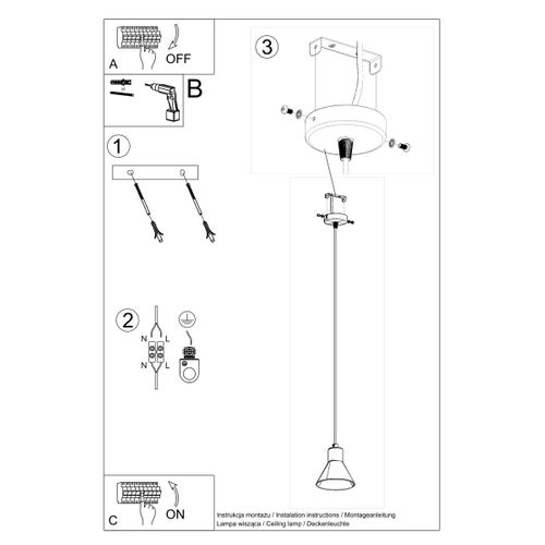 Lampe Pendante Yara 1 Blanc [e27].