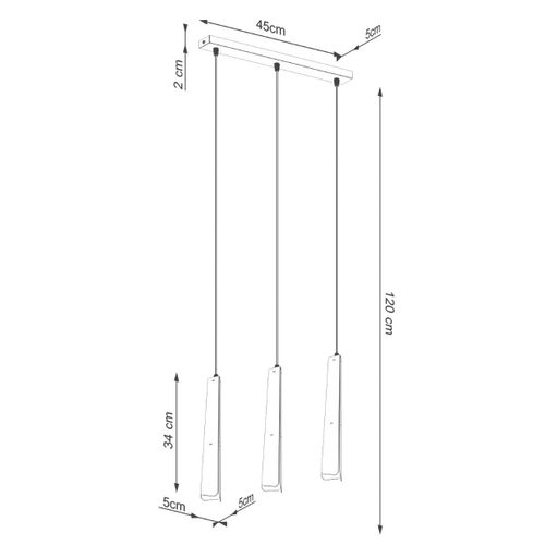 Lampe Suspendue Prismatica 3l Noir