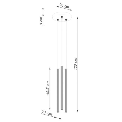 Lampe Suspendue Astralis 3p Blanc