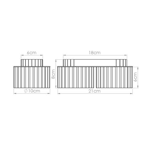 Plafonnier Aurélis 2 Noir Gx53