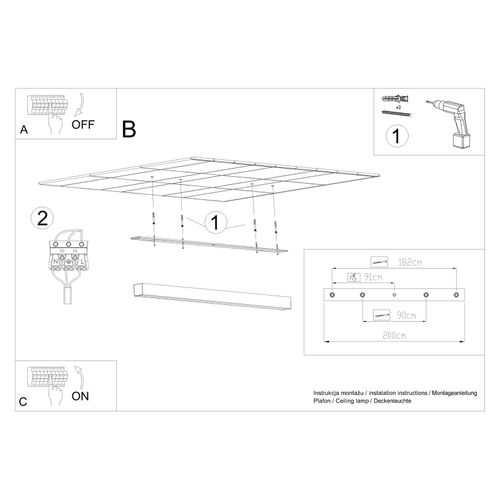 Plafonnier Vesta 200 Gris
