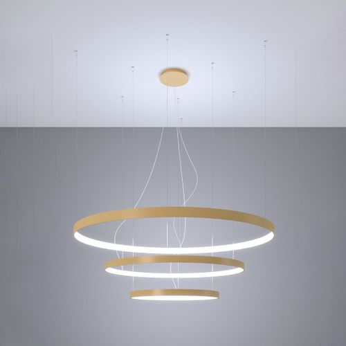 Lustre Nyra 3 55-78-110 Doré LED 4000k