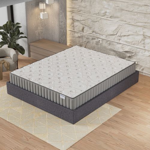 Ensemble 160x200 cm, Lit coffre + Matelas mousse, ép.16cm, accueil mémoire de forme