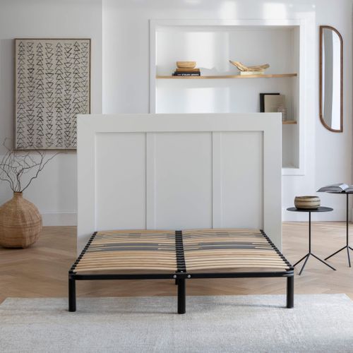Sommier Cadre à Lattes Métal En Kit 5 Zones Morphologiques 160x200