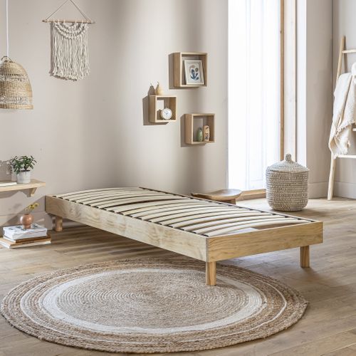 Sommier Kit En Bois Massif 13 Cm Naturel 90x190