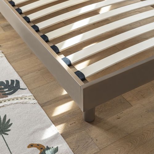 Sommier Kit En Bois Massif 13 Cm Taupe 90x190