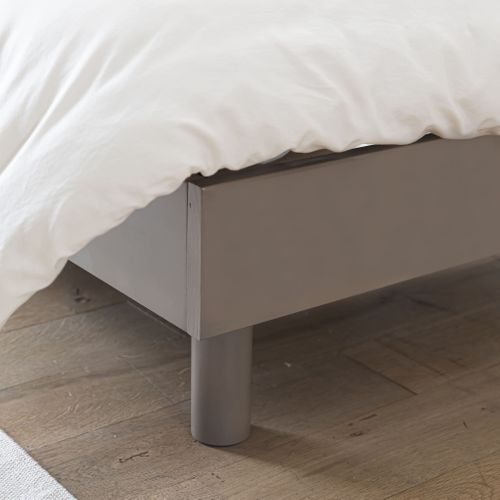 Sommier Kit En Bois Massif 13 Cm Taupe 90x190