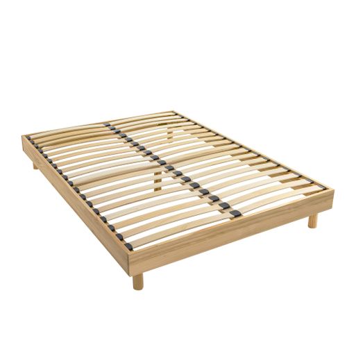 Sommier Kit En Bois Massif 13 Cm Naturel 140x200