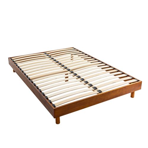 Sommier Kit En Bois Massif 13 Cm Noisette 140x200