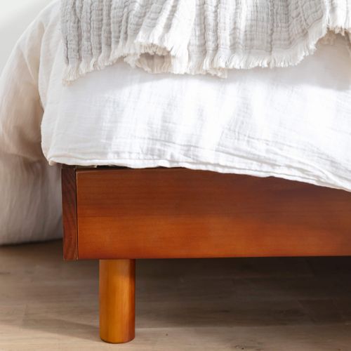 Sommier Kit En Bois Massif 13 Cm Noisette 140x200