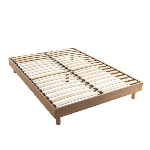 Sommier Kit En Bois Massif 13 Cm Taupe 140x200