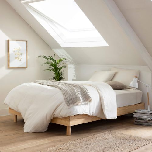 Sommier Kit En Bois Massif 13 Cm Naturel 180x200