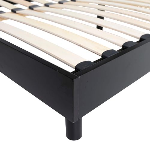 Sommier Kit En Bois Massif 13 Cm Noir 180x200