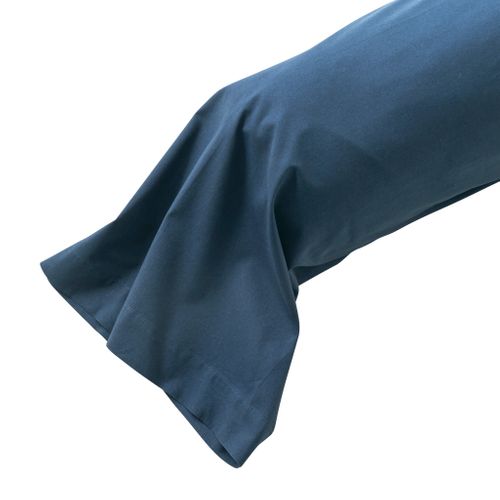Taie Traversin Coton Lavé Marine 160 Cm
